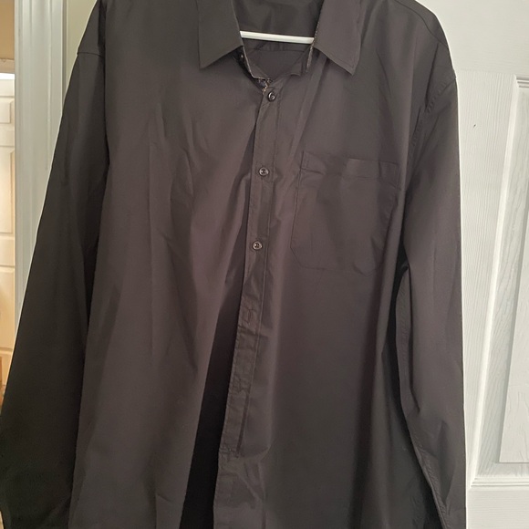 HISDERN Mens Business Dress Shirts Long sleeves Inner Collar size 2XL (18 1/2) - Picture 1 of 6